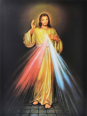 Divine Mercy Image Dark Background